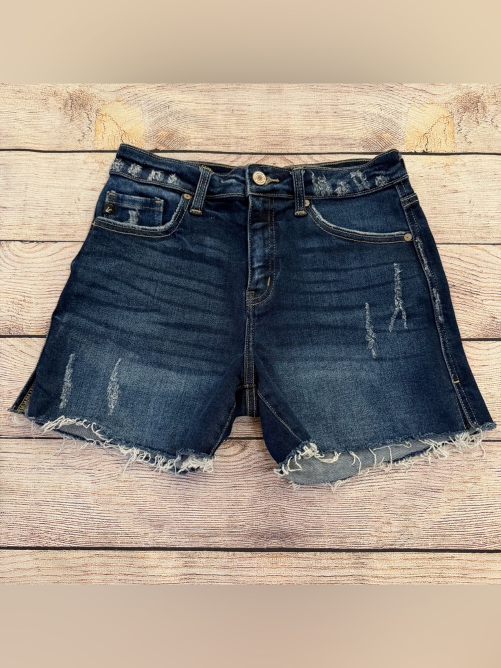KanCan for Maurice Distressed Denim Shorts - 27